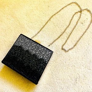 Black crossbody evening bag, almost new! Great for a night out!